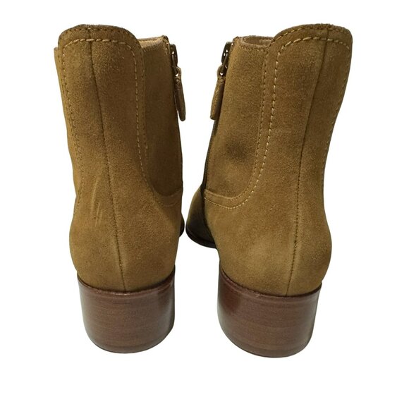 Cole Haan Womens Grand 360 Tan Ankle Boots Booties 8M Side Zip Topstitched NEW - Picture 4 of 7
